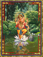 Lord Ganesha dancing